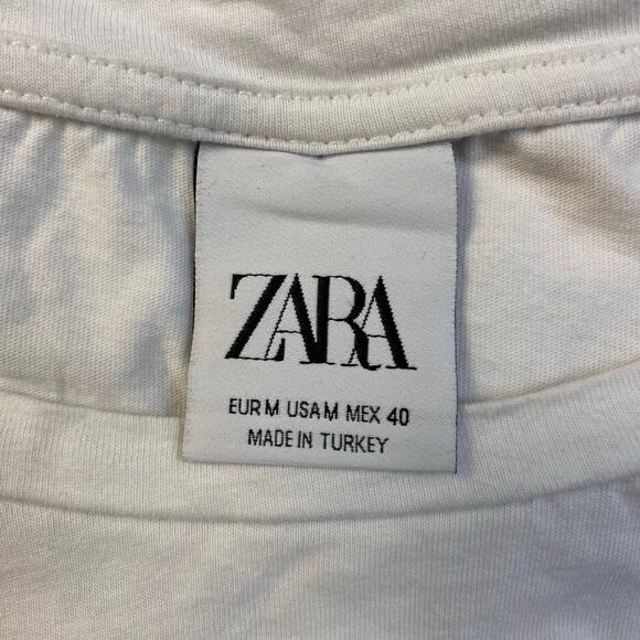 Zara Man White Graphic Tee Tattoo Skull Rose Dice Eagle Punk Streetwear Size L - Picture 2 of 6